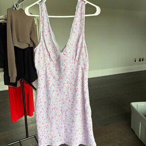 Glassons lilac floral dress with lace detailing